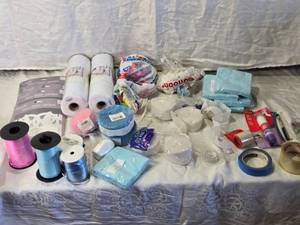 lot 147 image: Large Lot Crafting Supplies Including Ribbons and Tulle