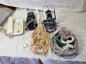 lot 160 image: Assorted Landline Phones and Cables
