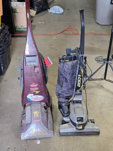 lot 164 image: Bissell ProHeat Carpet Cleaner & Old Kirby Vacuum