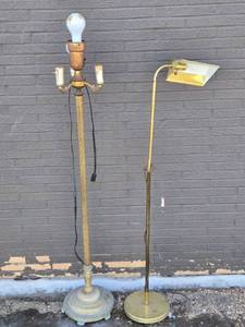 lot 170 image: Pair of Vintage Brass Lamps