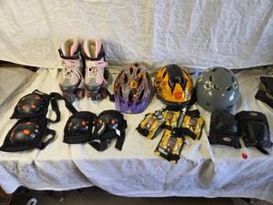 lot 174 image: Roller Skating Gear with Helmets and Protective Pads