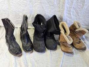 lot 183 image: Set of 3 Pairs of Womens Winter Boots, Size 8.5 and Others