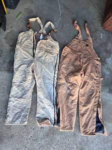 lot 190 image: Set of 2 Mens Overalls Carhartt and Old Mill Size L