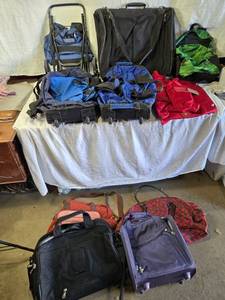 lot 201 image: Assorted Luggage, Travel and Carry Bags with Rollers