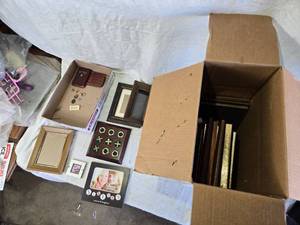 lot 224 image: Variety of Picture Frames, Tic Tac Toe Game, Small Trinkets and More