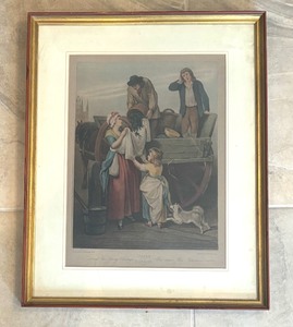 lot 51 image: Fresh Gathered Peas, Young Hastings Print from Cries of London Series by Francis Wheatley