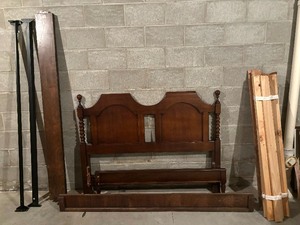 lot 98 image: Vintage Queen Bed Frame