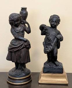 lot 62 image: Pair of Vintage Ceramic Children Sculptures