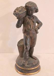 lot 45 image: Vintage Bronze Boy Statue