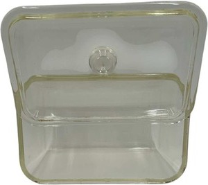lot 84 image: VINTAGE GLASBAKE 805 CLEAR GLASS QUART REFRIGERATOR BOWL