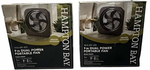 lot 132 image: 9 DUAL POWER PORTABLE FAN, SET OF 2