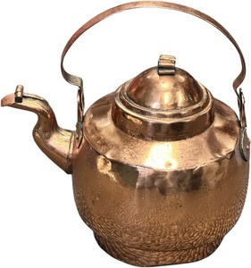 lot 114 image: VINTAGE COPPER TEA KETTLE