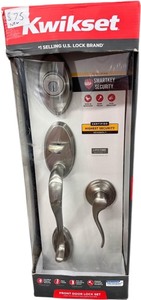 lot 146 image: KWIKSET FRONT DOOR LOCK SET- SILVER