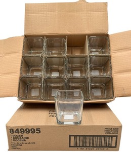 lot 189 image: VOTIVE CUBE VASES, TWO DOZEN, 24 COUNT