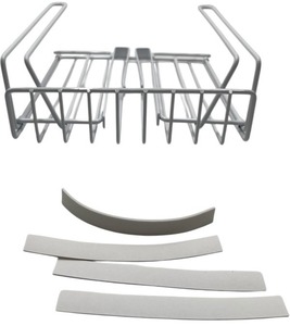 lot 328 image: UNDER THE CABINET WIRE SHELVES, LOT OF 2 SHELVES, WHITE