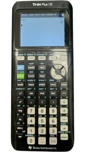 lot 282 image: TI-84 PLUS CE COLOR GRAPHING CALCULATOR, COMES WITH CHARGER AND CORD