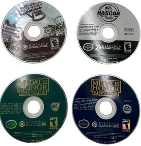 lot 222 image: NINTENDO GAME CUBE GAME BUNDLE-Street V3-Medal of Honor X2-Nascar Chase cup 2005