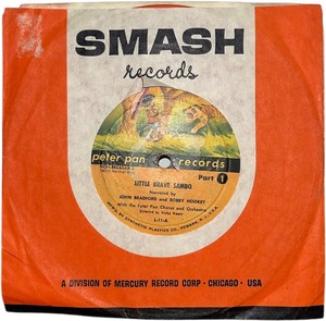 lot 414 image: PETER PAN LITTLE BRAVE SAMBO. NARRATED BY JOHN BRADFORD AND BOBBY HOOKEY - VINYL RECORD