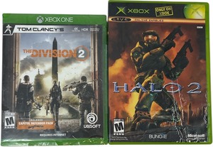 lot 503 image: XBOXXBOX ONE GAMES BUNDLE THE DIVISION 2 HALO 2
