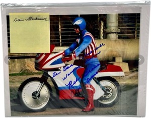 lot 133 image: SIGNED PHOTO BY REB BROWN AS EVIL KNIEVEL