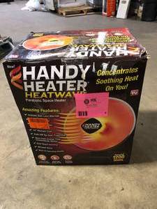 HANDY HEATER 1200-Watt Electric Ceramic Parabolic Space Heater Customer Returns See Pictures
