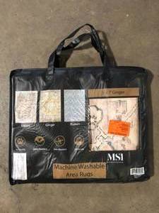 MSI Machine Washable Area Rug  Customer Returns See Pictures