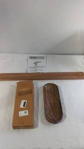 lot 15 image: Vevor Magnetic Knife Block Holder with Wooden Bowl