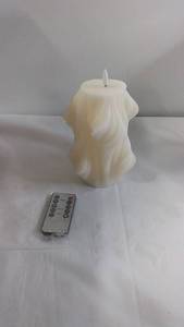 lot 37 image: Decorative Ivory Colored Unity Flameless Candle with Remote Control