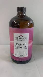 lot 43 image: 32 oz Organic Castor Oil Cold-Pressed Vegan