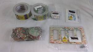 lot 45 image: Assorted Craft Supplies including Tape, Stickers, and Decor Frames