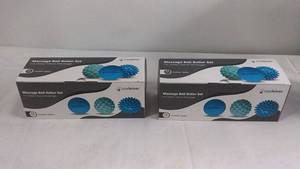 lot 62 image: Set of 2 Codelyzer Massage Ball Roller Sets for Deep Tissue Massage
