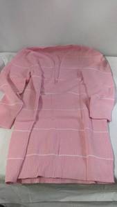 lot 113 image: Saodimallsu Womens Pink Plunging Neckline Knitted Pullover Sweater