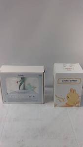 lot 127 image: XL Totaho Christmas CribBassinet Stretchy Sheets and Lovely Rabbit Silicone Lamp Set