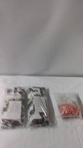 lot 160 image: Set of 2 Wilder Twill Cotton Crib Sheets and Baby-Themed Keychains