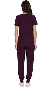 lot 161 image: XXL Brown COZYFIT Medical Scrubs Set
