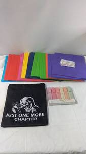 lot 163 image: Colorful Folder Set with Book Pouch and Highlighter Pens