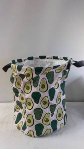 lot 210 image: Foldable Avocado Print Laundry Basket