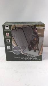 lot 218 image: YesYees Waterproof Bench Seat Cover for Dogs 49 x 56