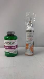 lot 231 image: Vets Best AchesPains Tablets and Antiseptic Spray for Dogs and Cats