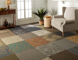 lot 258 image: TrafficMASTER Assorted Patterned Carpet Tile - 3 Boxes