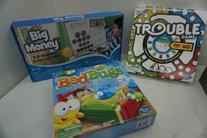 lot 113 image: Trouble, Bed Bugs, and Big Money Game Lot