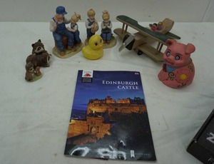lot 153 image: ceramic figurines and wood plane