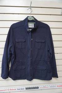 lot 166 image: Womens Overdrive Clothing Navy Blue sweatshirt jacket size XL