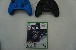 lot 207 image: Xbox One controllers and NHL game