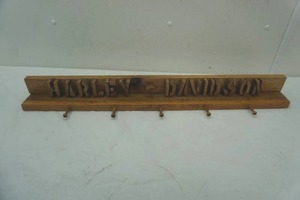 lot 209 image: Harley Davidson coat rack custom made