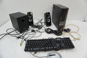 lot 280 image: Dell Tower Logitech speaker and subwoofer