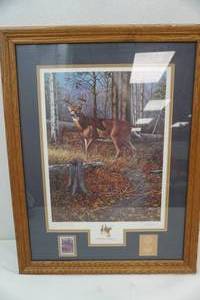 lot 345 image: Deer print by  Harry Antis 26.5x20