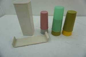 lot 359 image: Tupperware tumblers and a cheese keeper