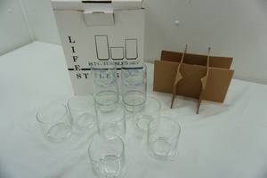 lot 417 image: Lifestyle glass tumbler set