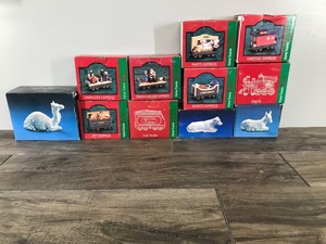 lot 26 image: Lot of Home Town Express Figurines & Avon Nativity Collectibles - All of them are in original boxes